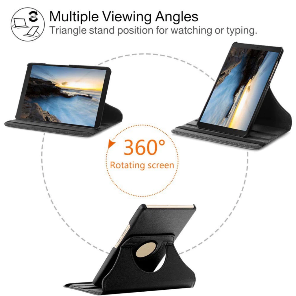 Case Flip 360 Rotate Cover Leather For Redmi Pad 2 / Xiaomi Pad 5/6 / Redmi Pad SE 11"/ Redmi Pad 10,61"/ Xiaomi Pad 6s Pro 12.4"/Redmi Pad SE 8.7"/ Redmi Pad Pro 12.1" Multi Angle View With Rubber Strap - Gambar 4