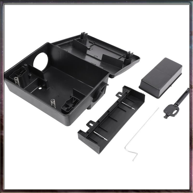 Professional Rodent Bait Block Station Box Case Trap & Key For Rat