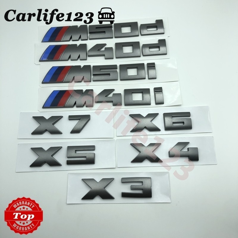 For BMW Gray X1 X2 X3 X4 X5 X6 X7 M35i M40i M50i M40d M50d Car Logo ...