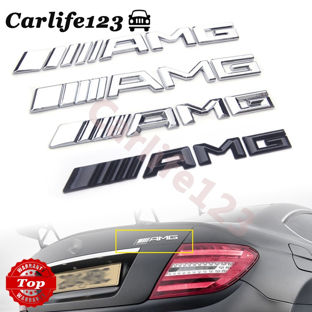 Mercedes-Benz New AMG Logo Badge 3D Car Rear Tail Trunk Emblem Sticker ...