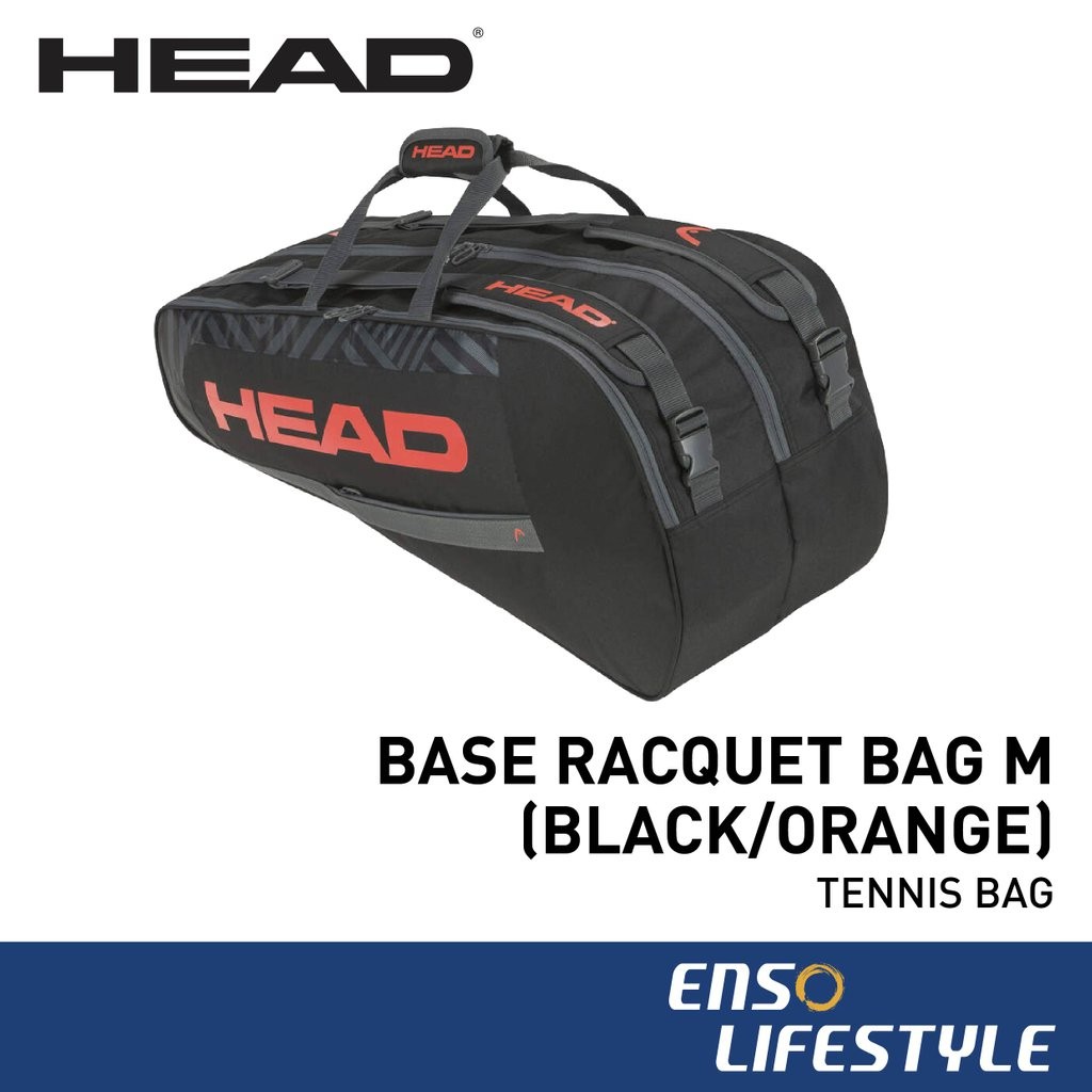 HEAD Tennis Racket Bag - Base Racquet Bag M (Black/Orange) [Enso ...
