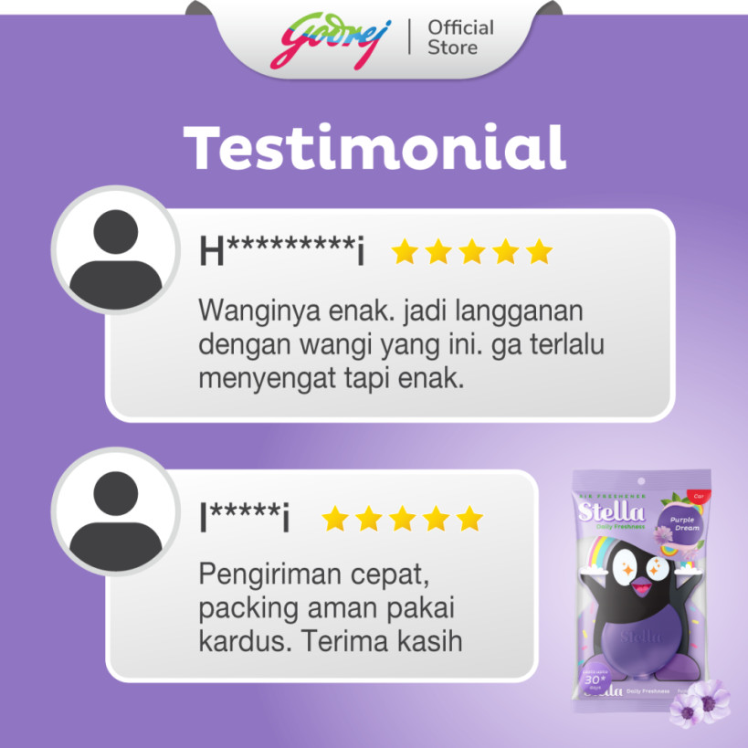 Stella Daily Freshness Car Purple Dream 7ml x2 - Pengharum Mobil - Gambar 4