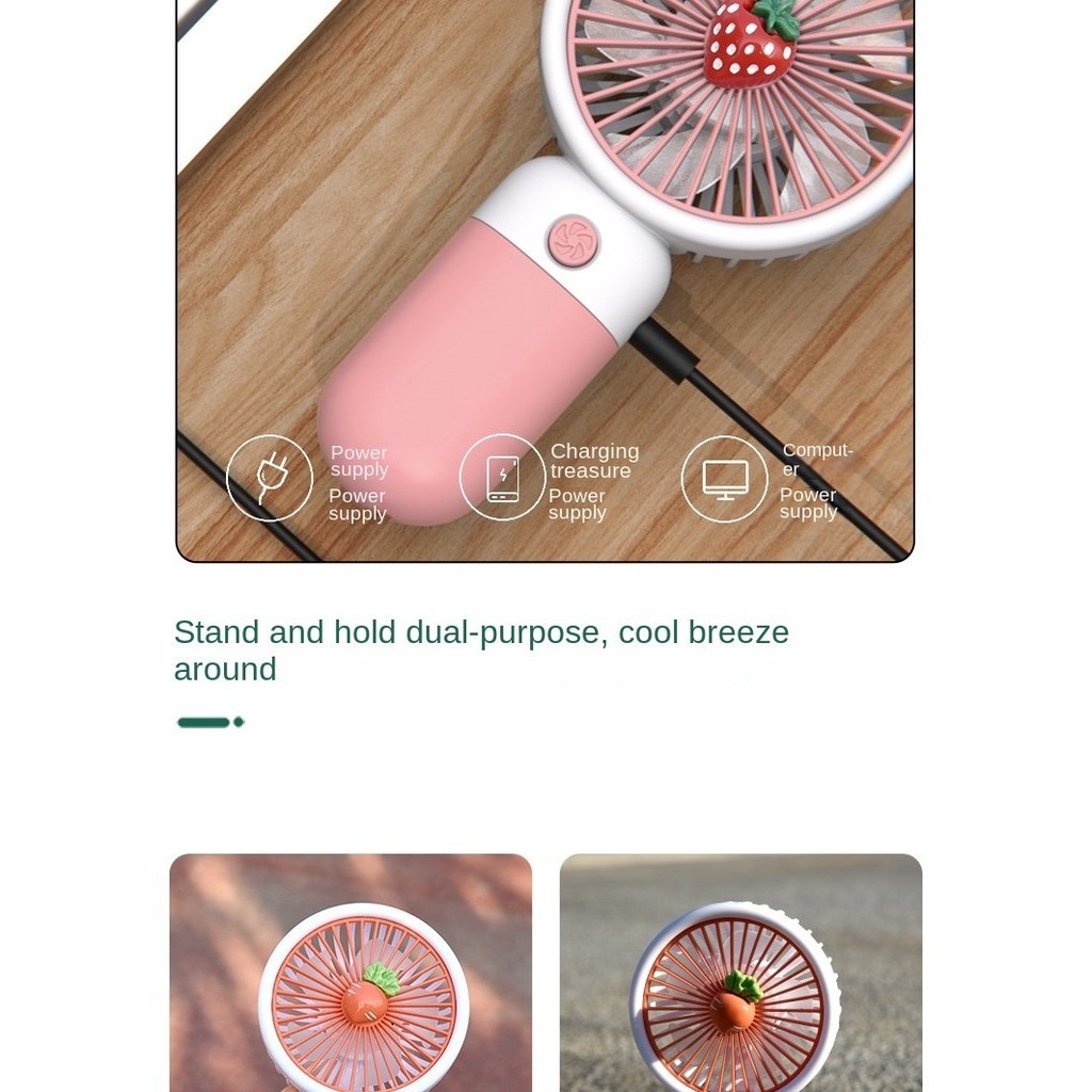Candy Colored Mini Fan USB Handheld Wireless Portable Portable Portable ...