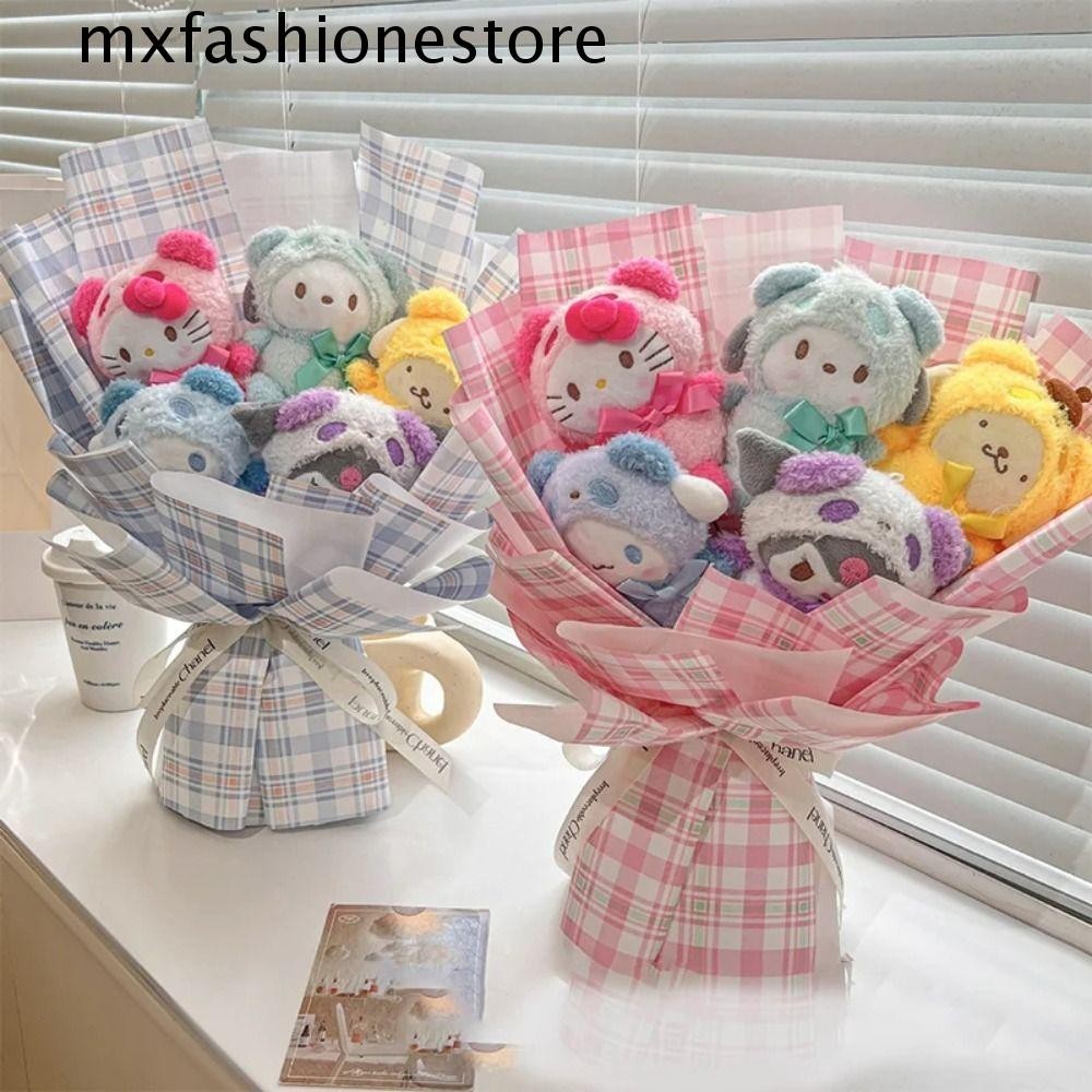 MXFASHIONE Cartoon Plush Flower Bouquet, Kuromi Melody Kuromi Plush ...