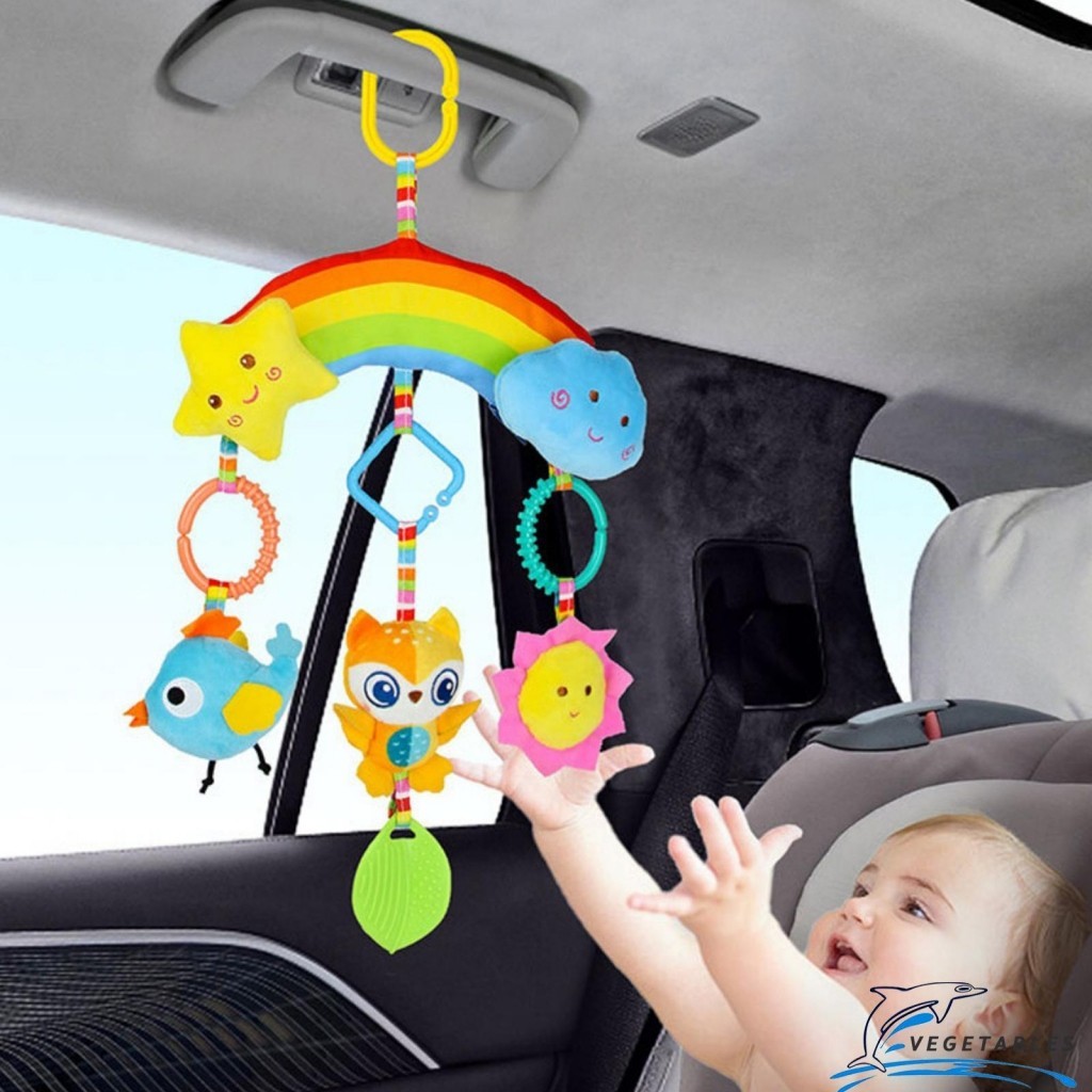 ZHY Stroller Hanging Toy Rainbow Car Seat Toys for Babies Stimulate Baby s Visual Development Color Animal Recognition Shopee Singapore