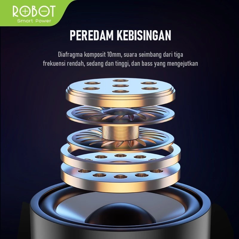 ROBOT RE240S Headset Earphone In-Ear Deep Rich Bass Metal Wired - Gambar 4