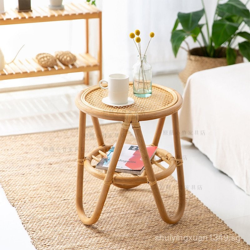 Japanese Style Creative Rattan Small Coffee Table Bedroom Bay Window ...