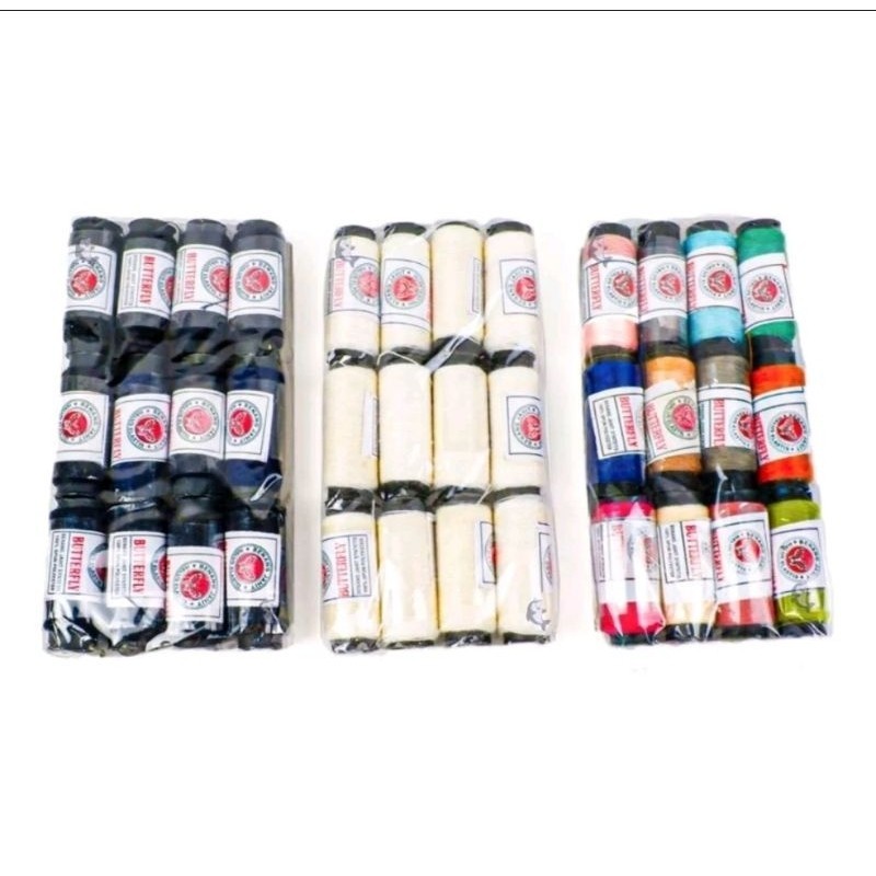 1PCS Benang Jahit Tangan Butterfly Quality Besar Perlengkapan Menjahit Rol Warna Hitam Putih A243 - Gambar 2