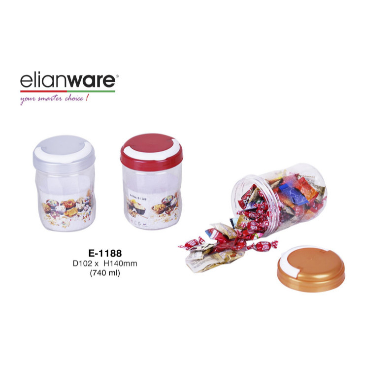 Elianware Round Container/Balang Kuih Raya 740ml/used Kuih/Container ...