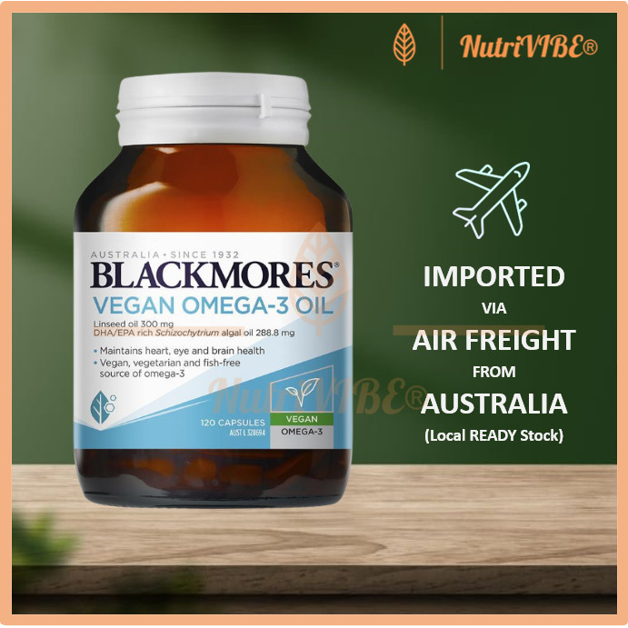 [Ready SG Stock] Blackmores Vegan Omega3 Oil 120 Mini Capsules Plant