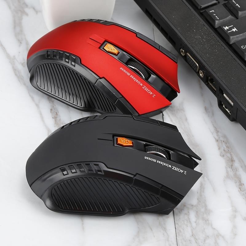 2.4G Wireless Mouse Buttons Gamer Mouse With USB Receiver 1600DPI 10M ...
