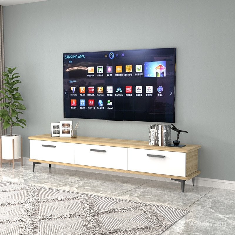 Fashionable Light Luxury TV Cabinet with Legs, Floor-standing TV ...