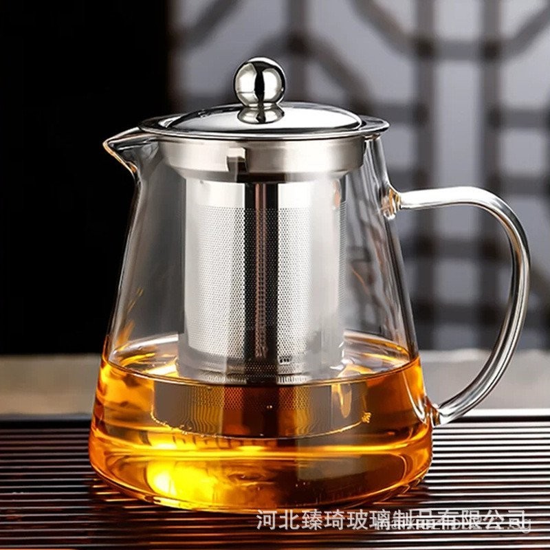 Glass Teapot HeatResistant Flowering Tea Pot Teapot Stainless Steel