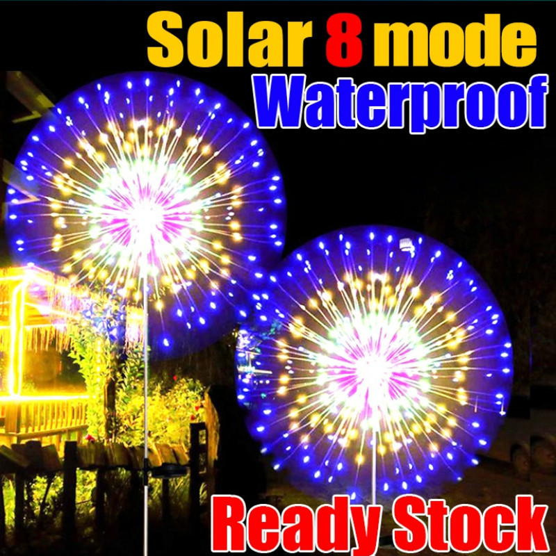 120/90/60LED Fireworks Light Solar Light Outdoor Lighting Solar LED ...