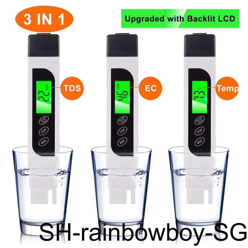 Water Test Meter TDS Pen Temperature Meter Memory Function Mode Memory ...