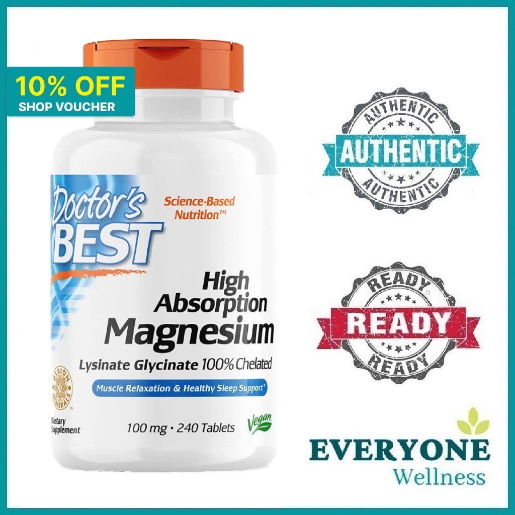 [Local Delivery] Doctor's Best High Absorption Magnesium Glycinate ...