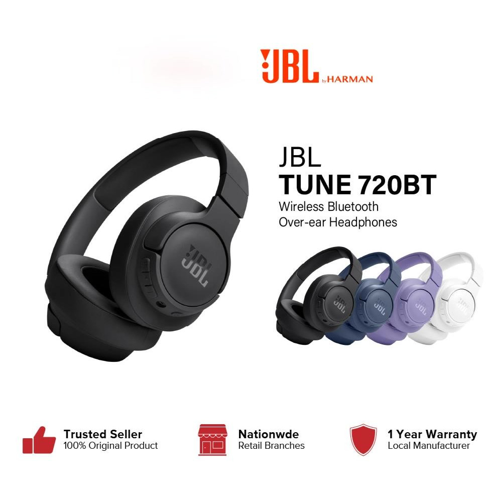 JBL TUNE 720BT Wireless Over-Ear Headphones With Built-in Microphone ...