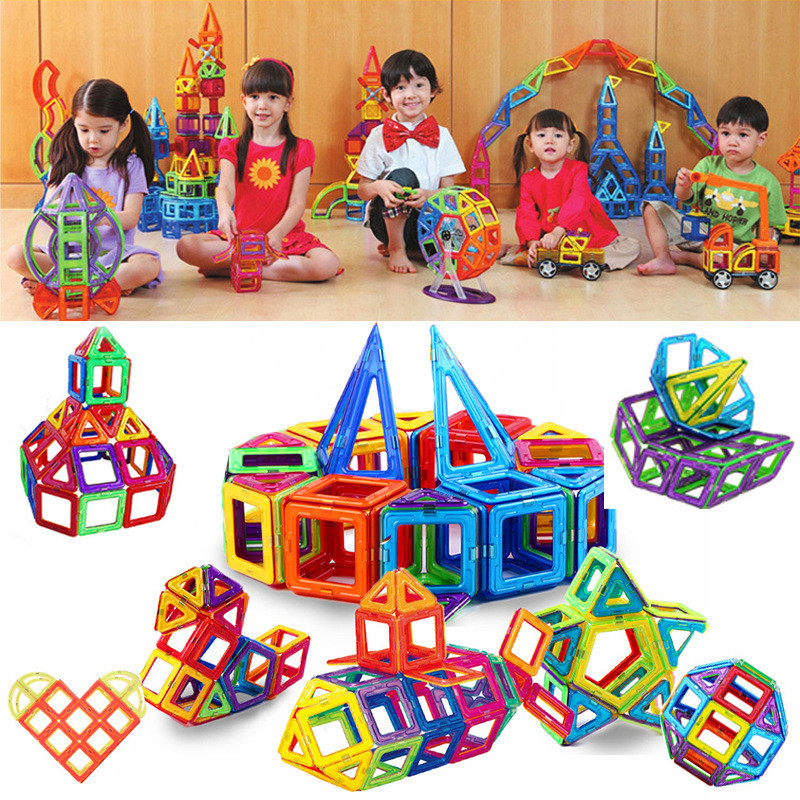 109pcs More Shapes Big Size Magnetic Bricks Building Blocks Set ...