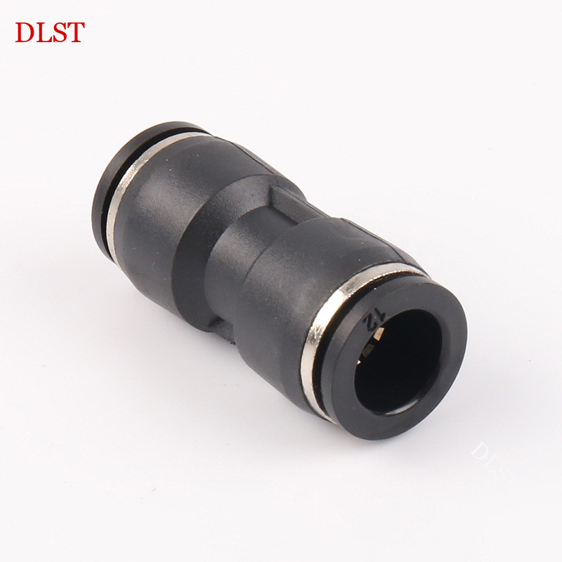 Pu Trachea Connector Black Plastic Quick Connector Pneumatic Quick ...