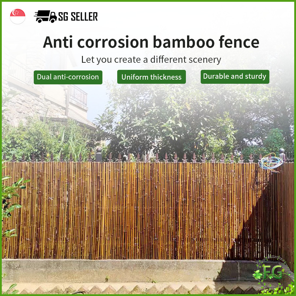 [READY Stock] Garden Bamboo Fence Outdoor Bamboo Barrier Bamboo ...