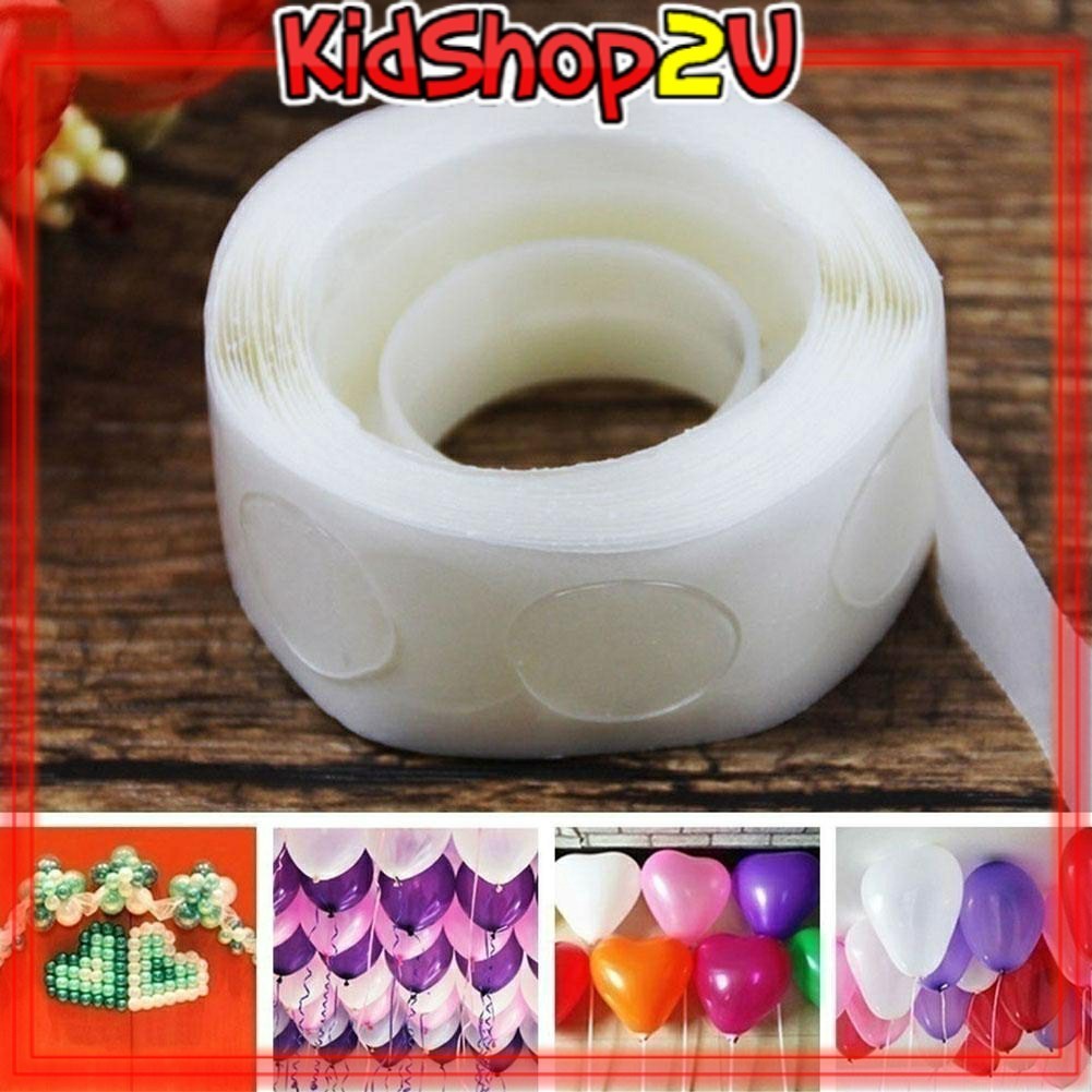 100 Pieces Balloons Glue Point Tape for Balloon Happy Birthday | Shopee ...