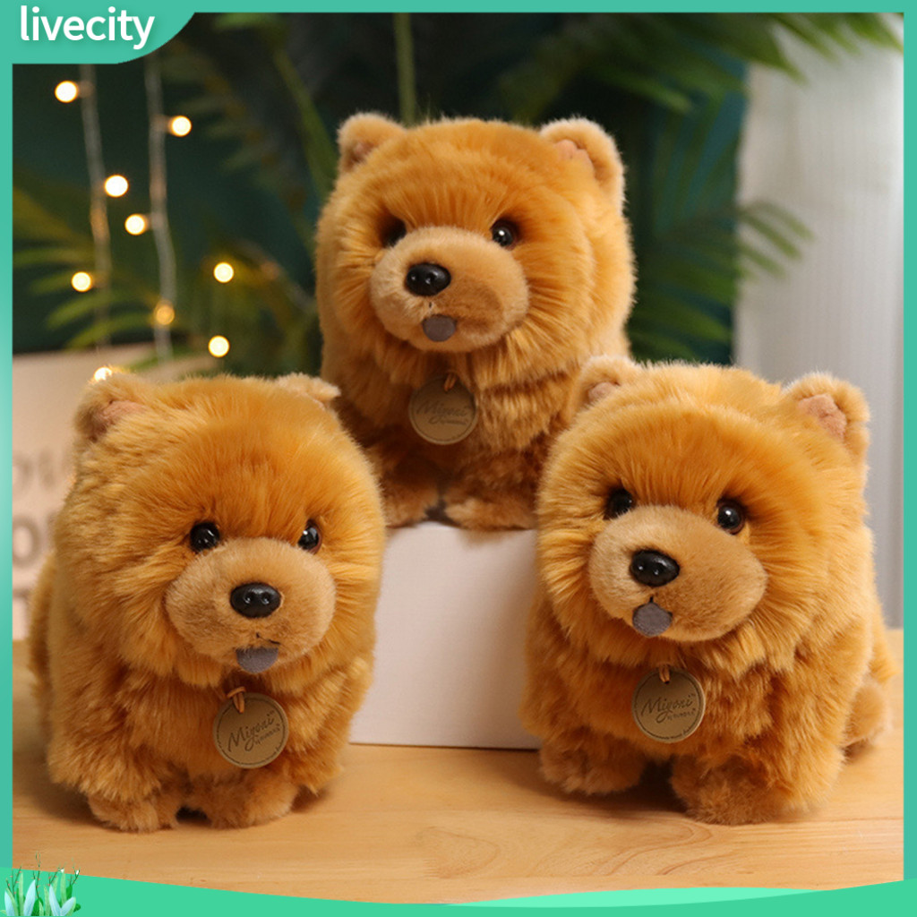 livecity Simulation Dog Plush Toy Fully Filled Cozy Touch Soft Cute Animal Doll Creative Home Decoration Fluffy Chow Chow Dog Stuffed Doll Plush Toy Birthday Gift Shopee Singapore