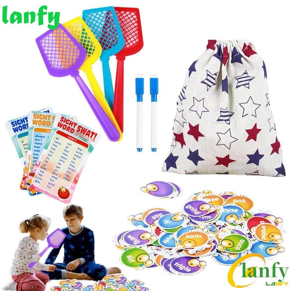 LANFY Sight Words Flash Cards, Words Cards Fly Swatters Fly Swatters ...