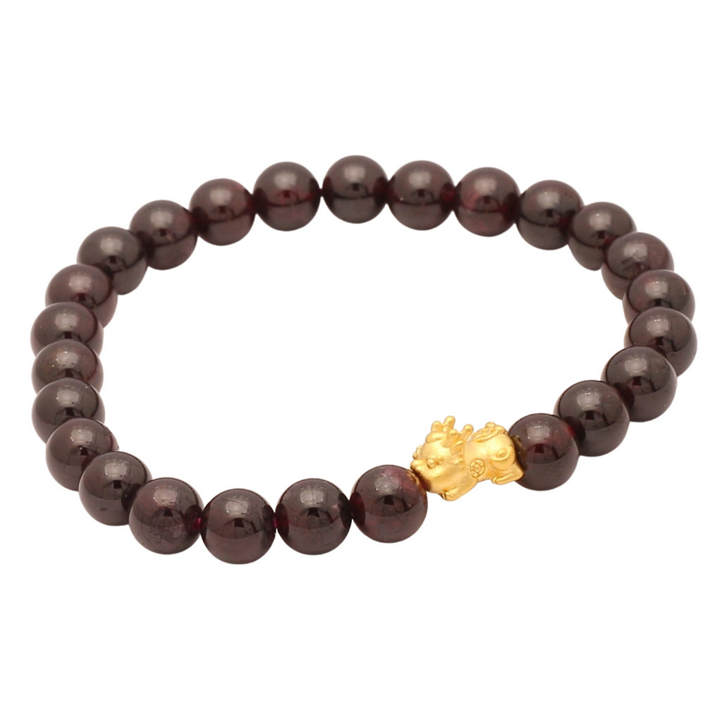 TAKA Jewellery 999 Pure Gold Mini Baby Pixiu Beads Bracelet Shopee Singapore