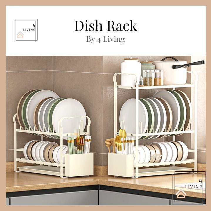 Dish Rack Bowl and Plate Rak Pinggan Mangkuk Multipurpose Storage Rack ...