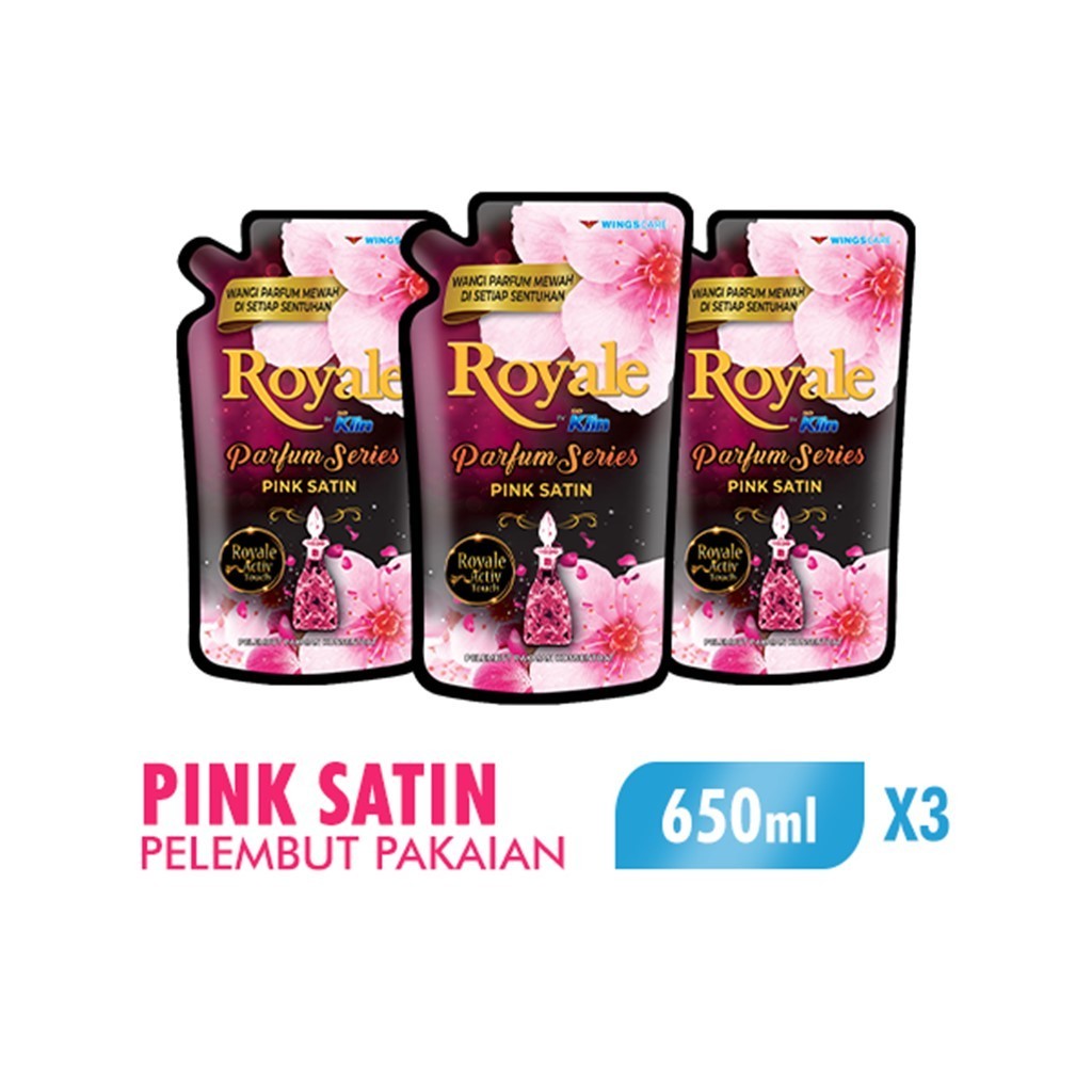 Royale Parfum Series Pelembut dan Pewangi Pakaian Pink Satin 600 ml x3 - Gambar 2