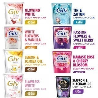 GIV Body Wash Sabun Cair Refill 400ml / 250ml / Merah Jingga Official - Gambar 2