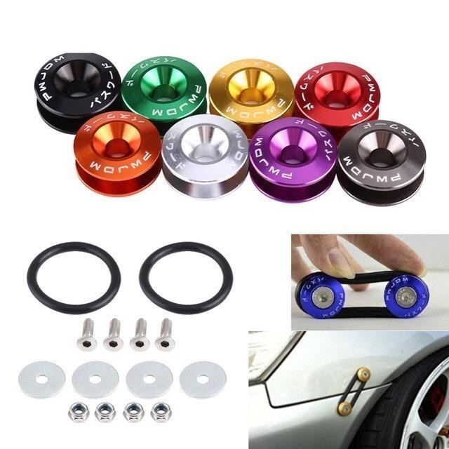 JDM Car Front Rear Bumper Clip Quick Release Fastener Aluminium Nut ...