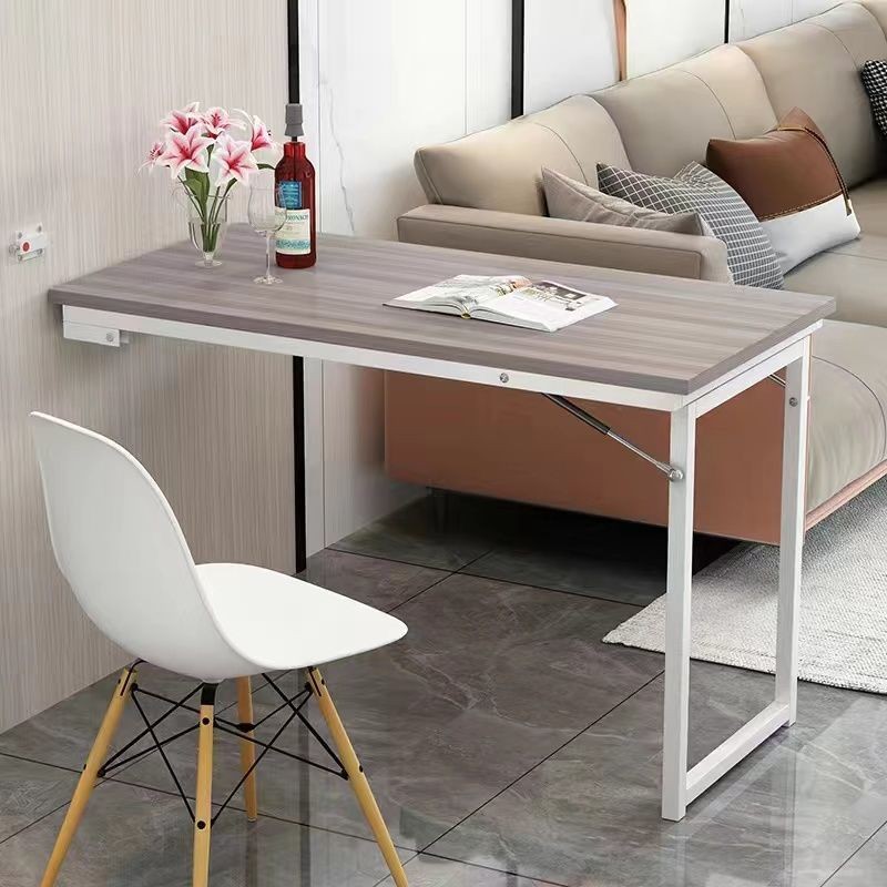Solid Wood Wall-Mounted Folding Dining Table Simple Wall Folding Table ...