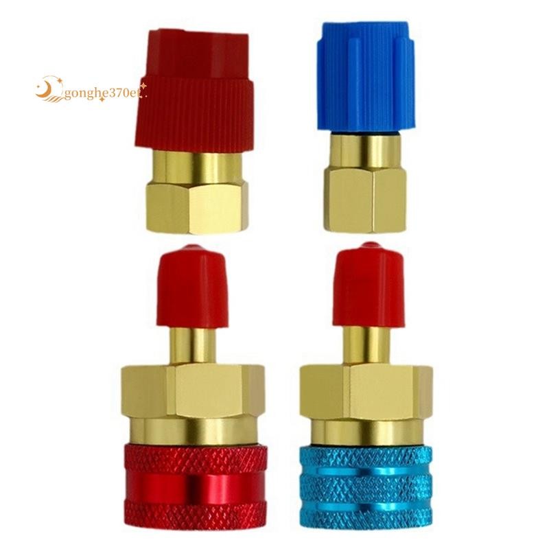 BNGXR Adaptateurs R1234yf Vers R134a - Kit Connecteurs Haut Et Bas Pour Climatisation Voiture