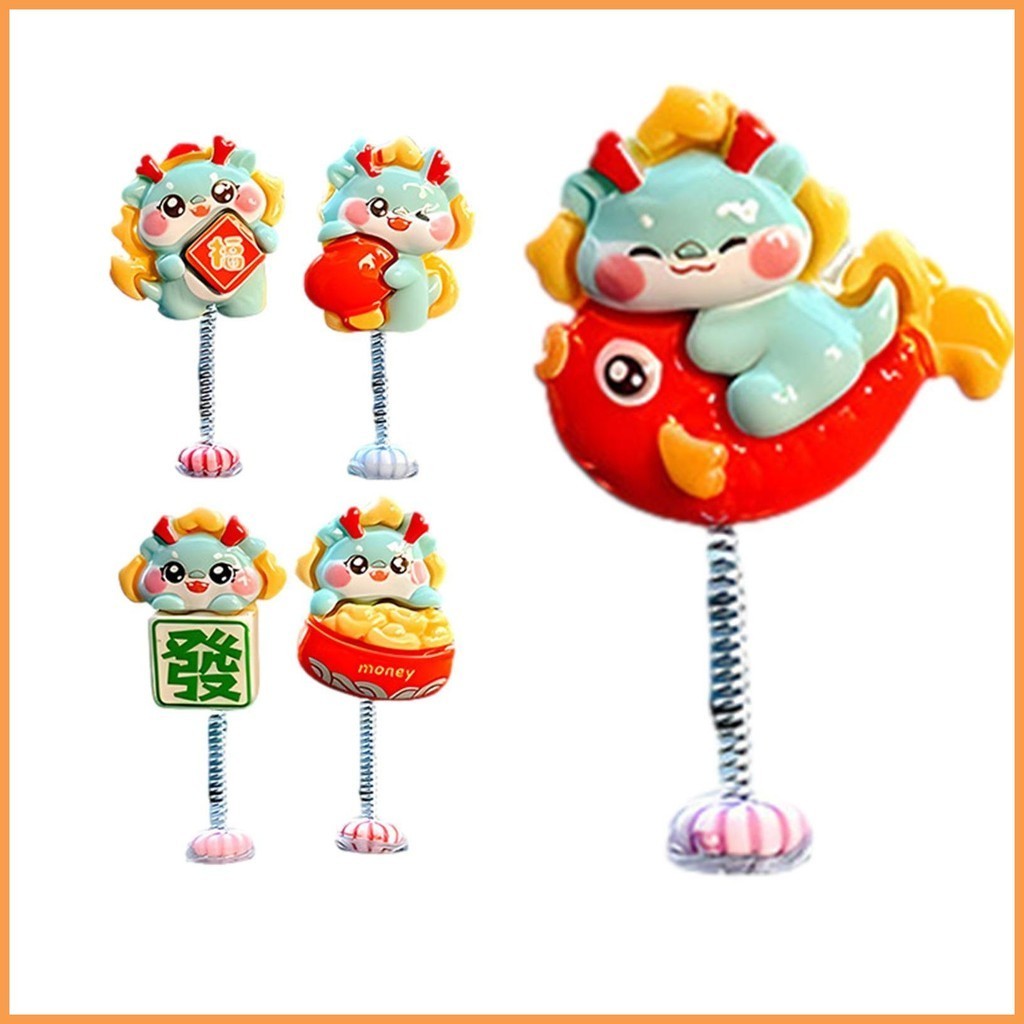 Chinese Dragon Figurine 5pcs Bobbleheads Figures Shaking Head 2024