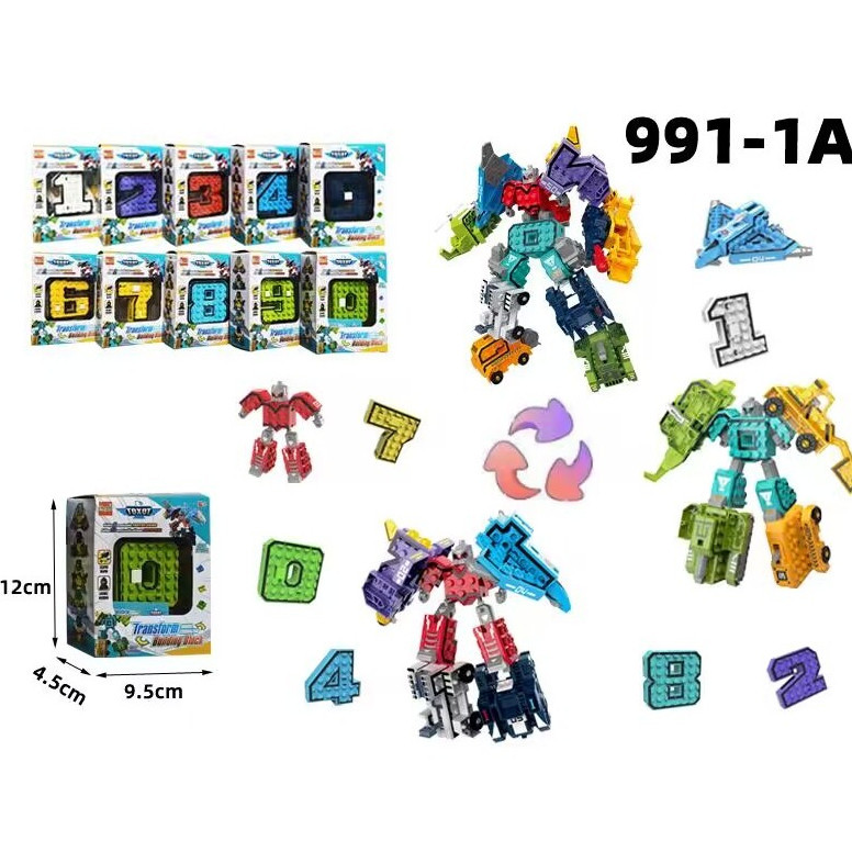 Transforming Robot Toys Numbers 0-9 Transformer Robot Toys Number ...