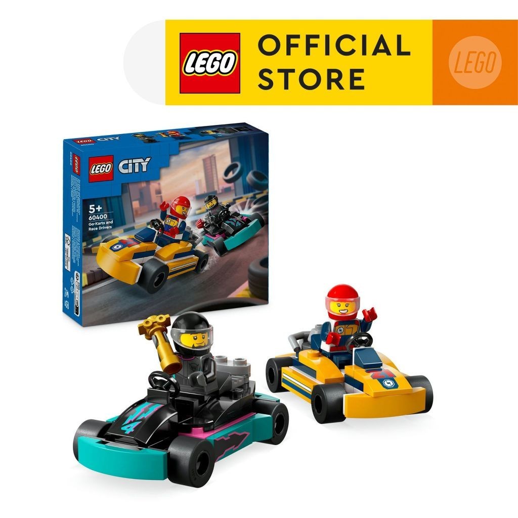 Lego City 60400 Go-karts And Race Drivers Toy Set (99 Pieces) 