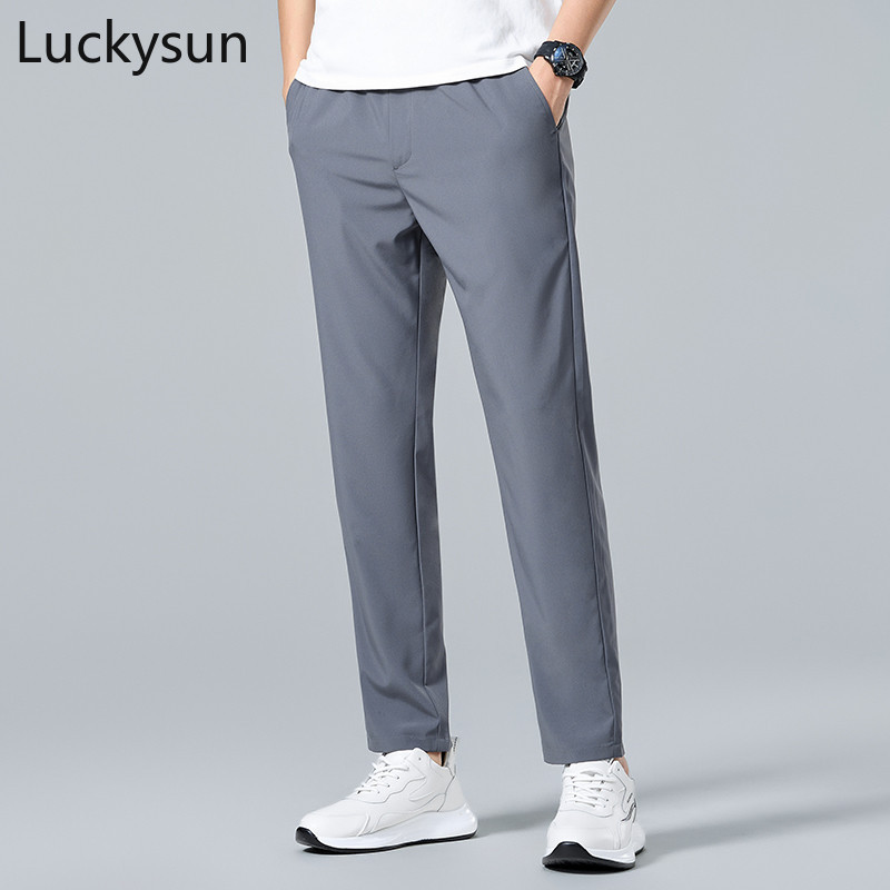 [Ready Stock] Summer Ice Silk Pants for Men Elastic Comfortable and ...