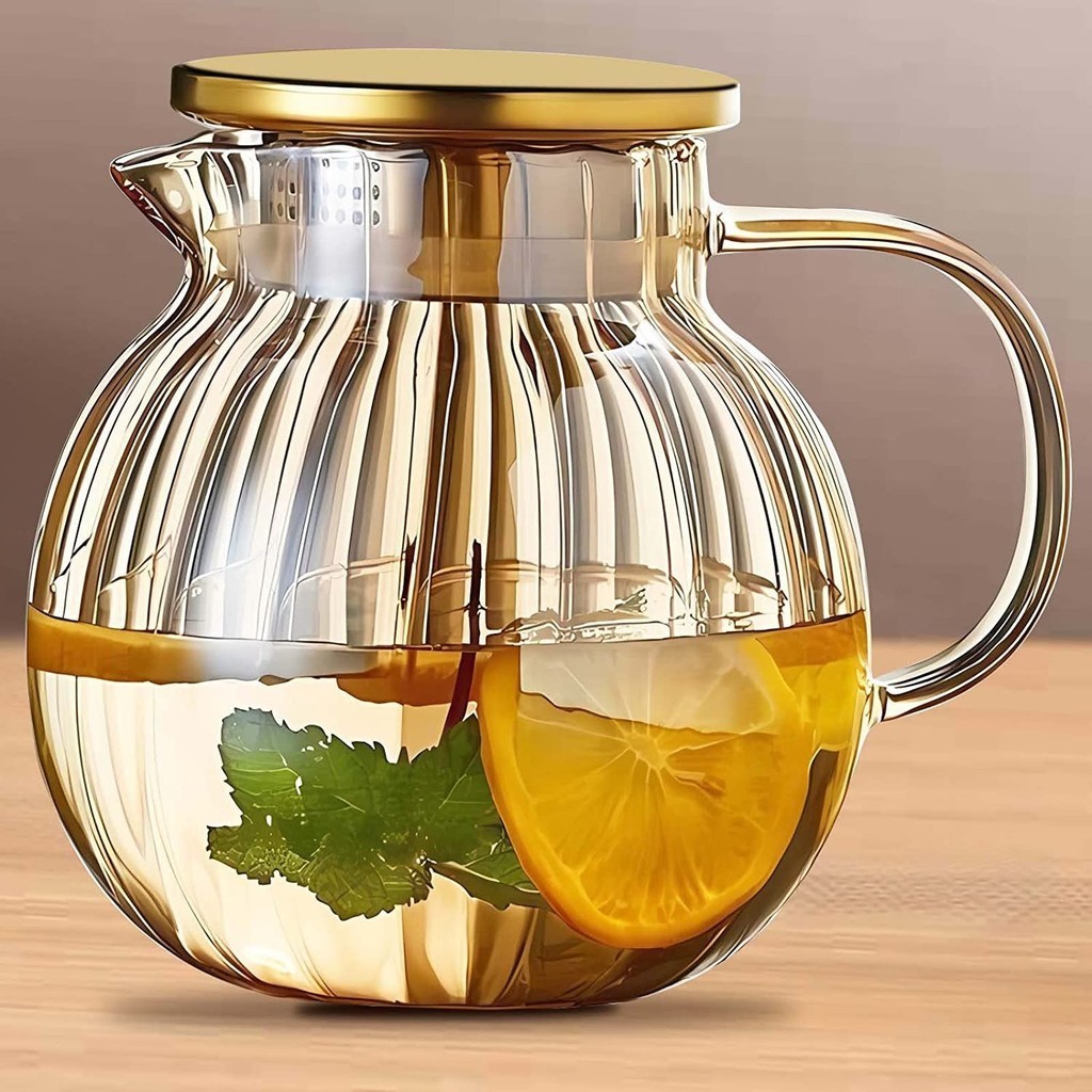 Luxury Teapot Glass Kettle High Temperature Resistant Household Flower ...