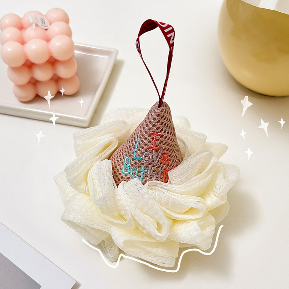 Lovely Ice Cream Shape Bath Ball Skin-friendly Reusable Bath Ball For 