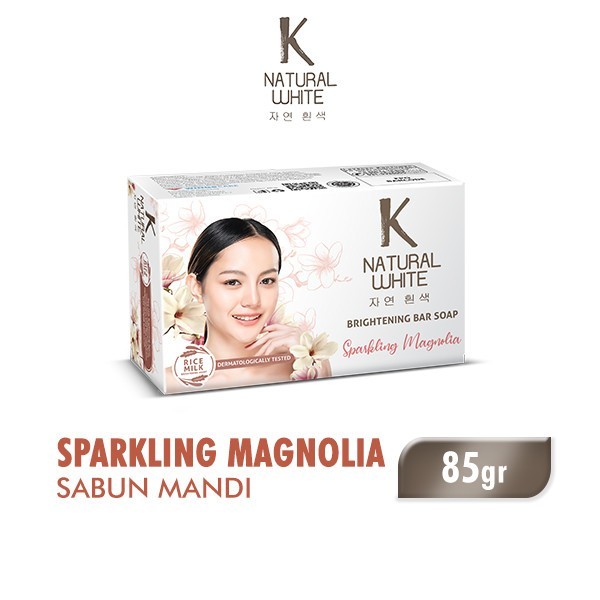 K Natural White Bar Soap 85gr - Sabun Mandi Batang - Merah Jingga Official - Gambar 3