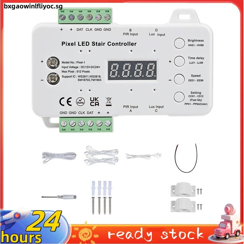 Motion Sensor LED Stair Pixel Lights Controller RGB LED Controller with ...