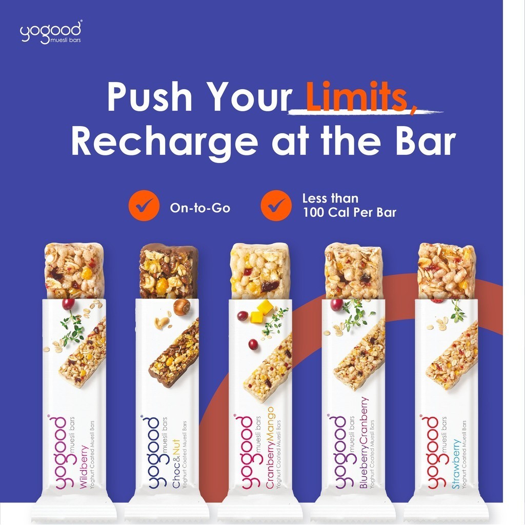 [HALAL] Yogood Muesli Bar 138gm (6's) on the go snack 100 calories