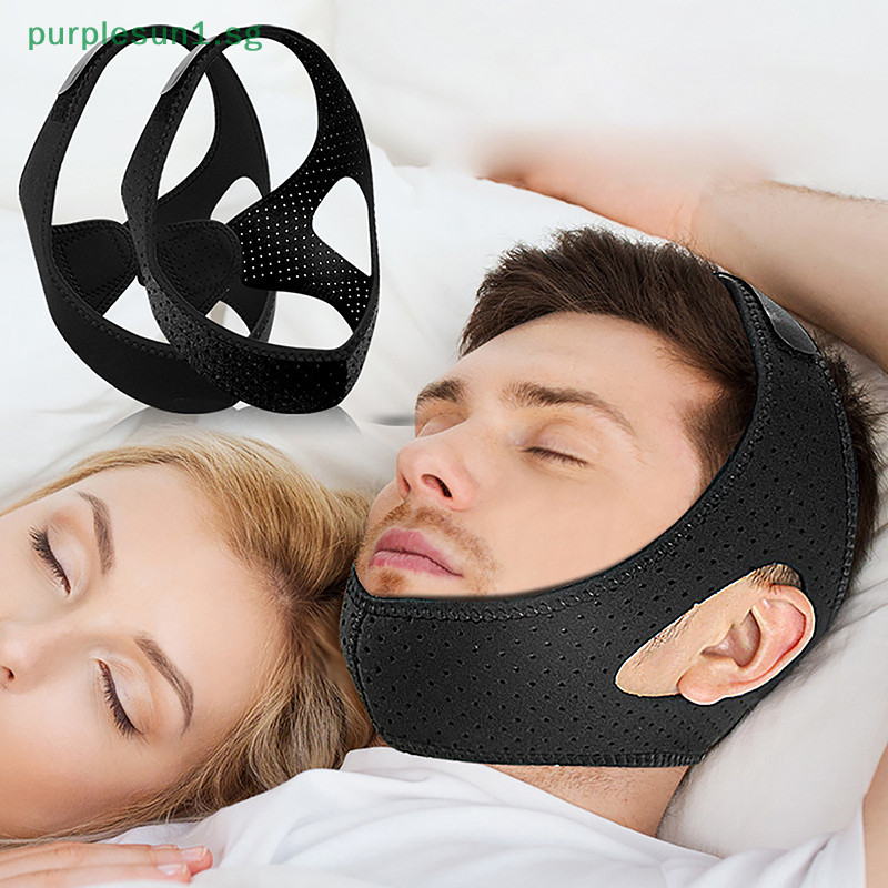 Purrple Anti Snore Stop Belt Anti Snoring Chin Strap Sleep Belt Jaw ...