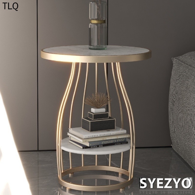 Syzzyo Marble Coffee Table Side Table Living Room Marble Modern Bedside ...