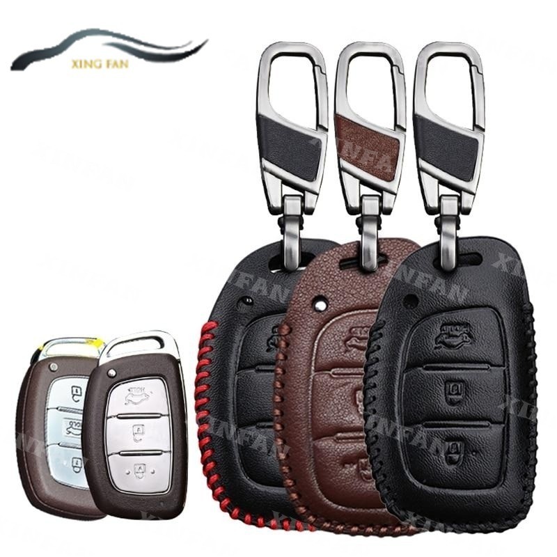XF Genuine Leather Car Key Case For Hyundai i10 i20 i30 HB20 IX25 IX35 ...