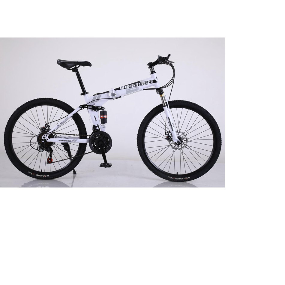 Begasso Folding Bicycle Accessories 24 27 26inch Mountain Bike Damping Disc Brake Variable Speed Soft Tail Shopee Singapore