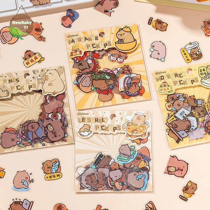 NBBY 50Pcs Cute Kawaii Cartoon Capybara Stickers For Women Girls ...