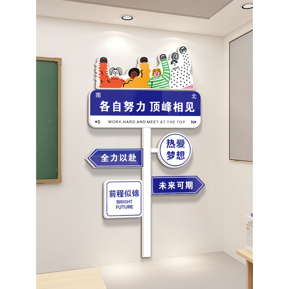 Creative Street Sign Inspirational Slogan Middle School Entrance Exam ...
