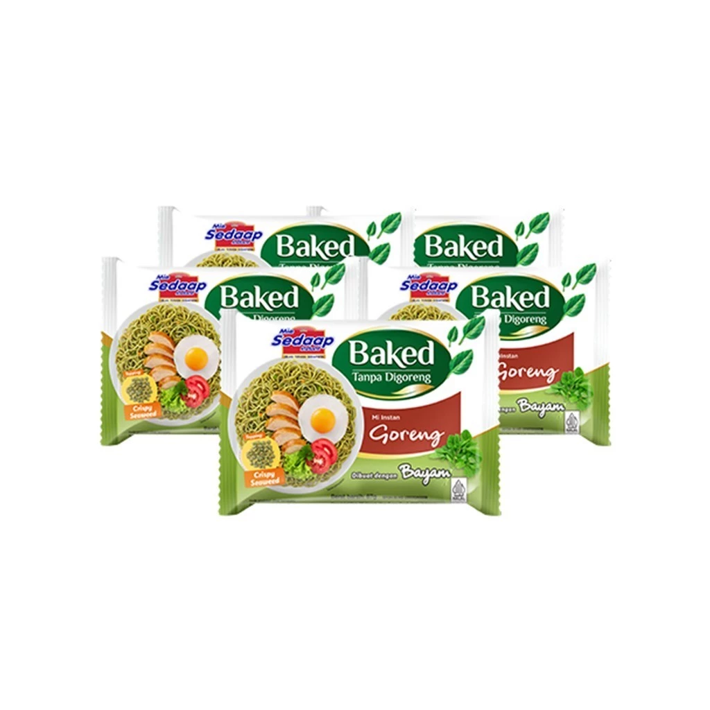 Sedaap Baked Mie Instan Goreng Bag 87 gr x5 - Gambar 2
